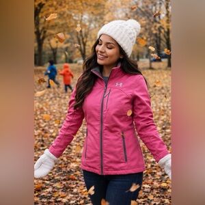 Bubble Gum Pink Under Armour Jacket w/ Detachable Hood